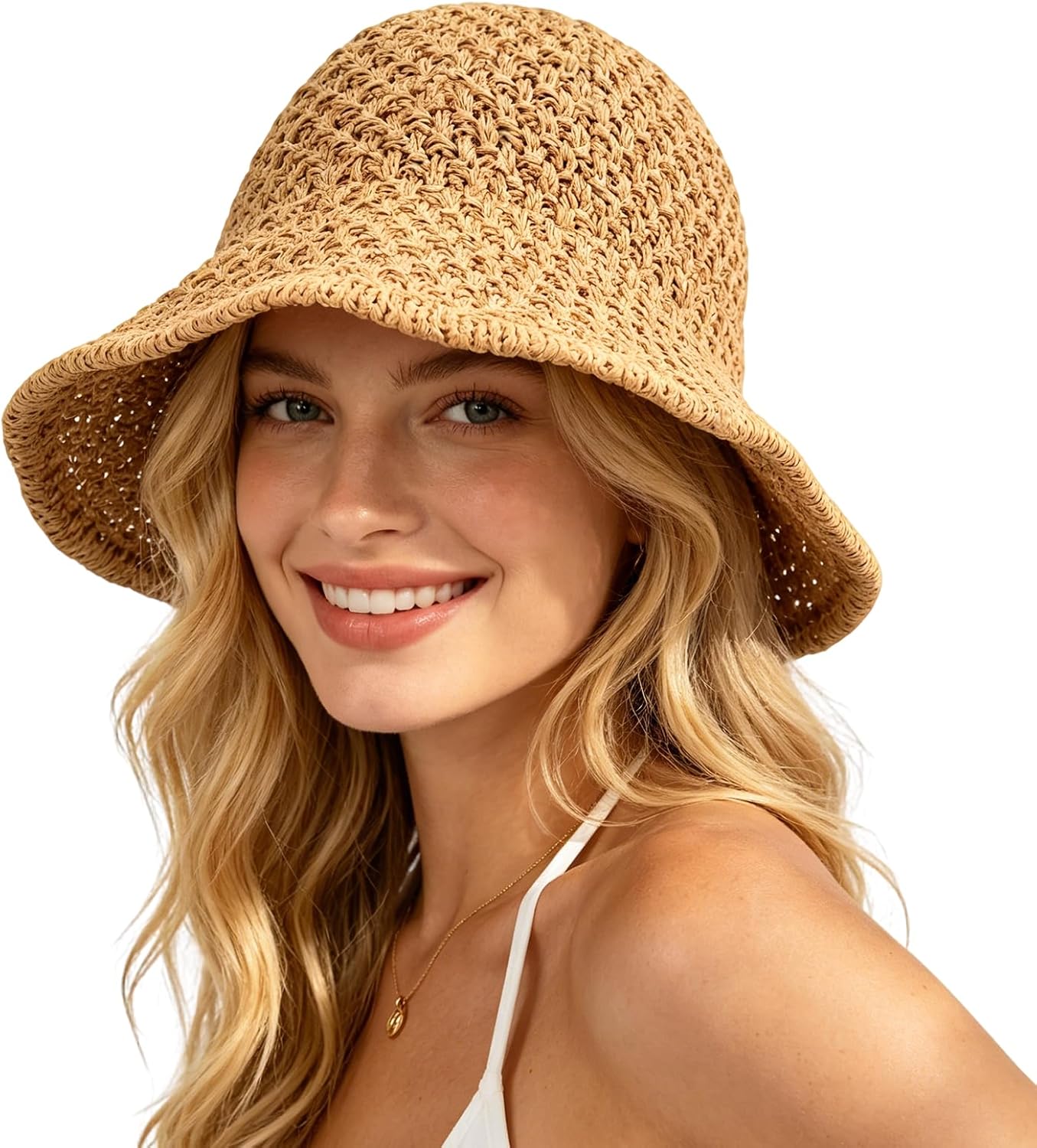 Sun Hat for Women Summer Straw - Bucket Hat Straw avaliação e preço
