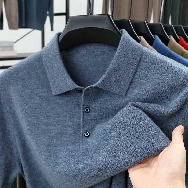 Fashion luxury knitted long sl - Polo Shirt Pique avaliação e preço
