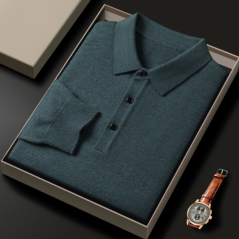 Fashion luxury knitted long sl - Polo Shirt Pique avaliação e preço