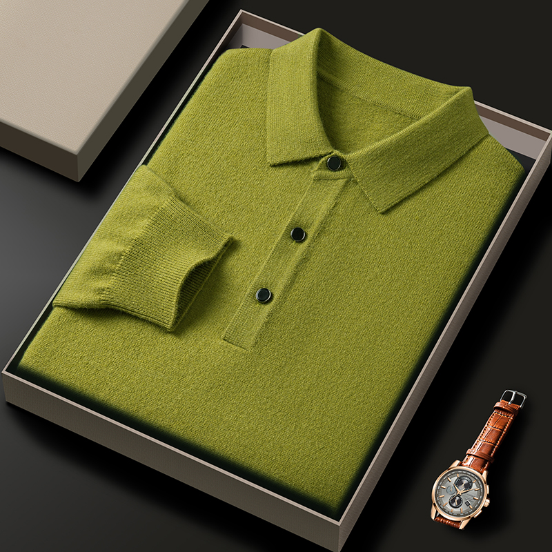 Fashion luxury knitted long sl - Polo Shirt Pique avaliação e preço