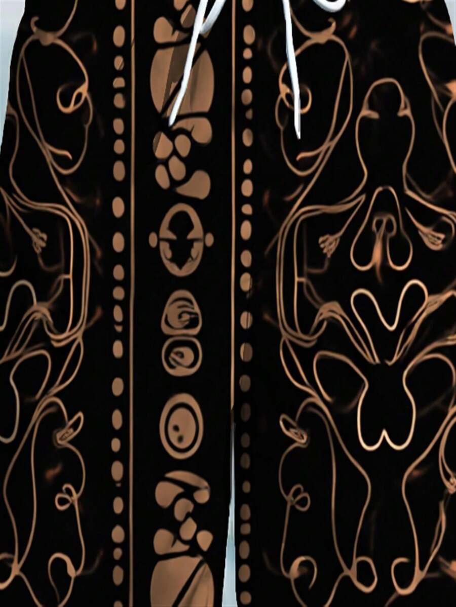 Mens Abstract Geometric Print  - Swim Trunk Quick Dry avaliação e preço