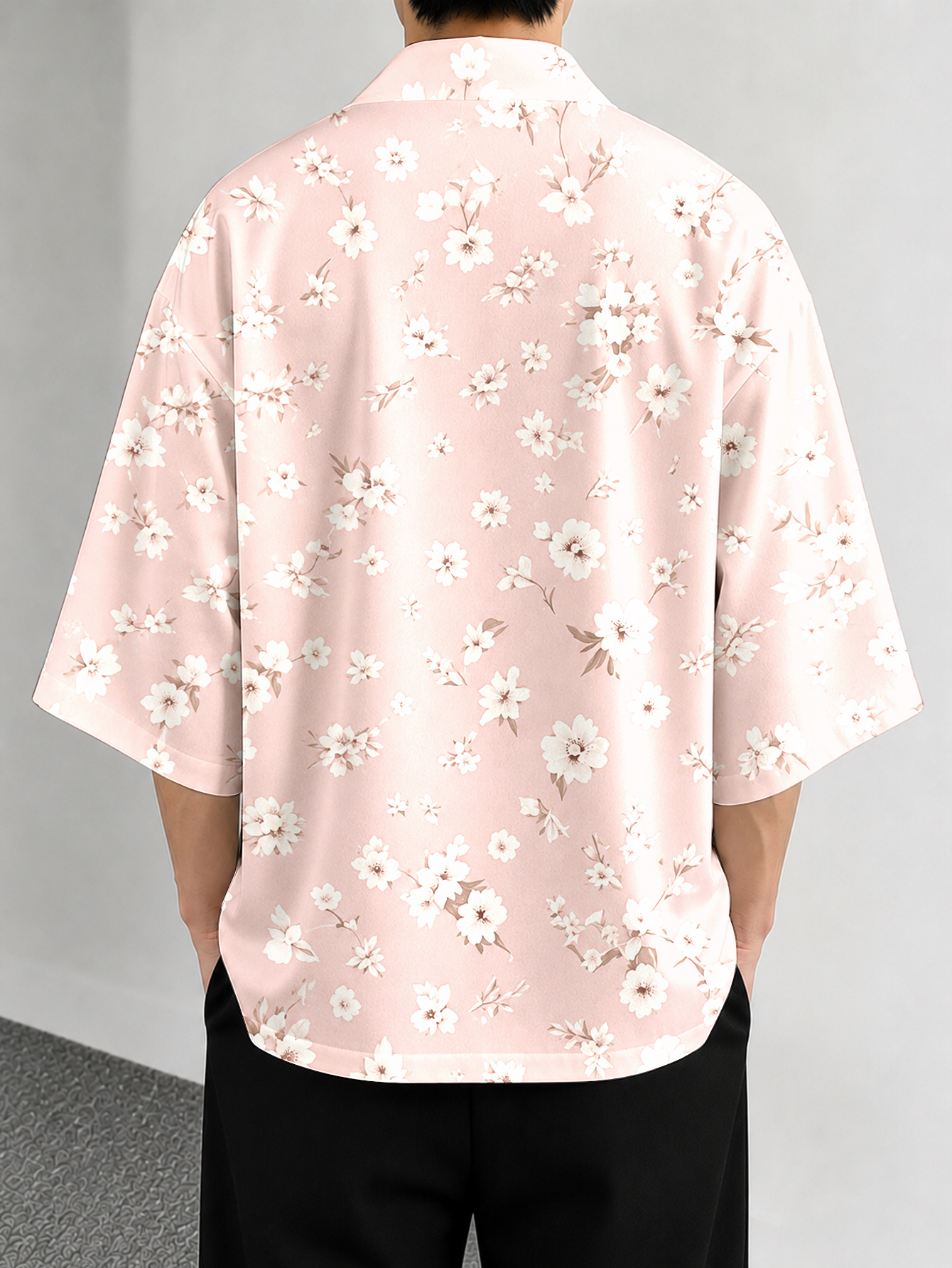 Men's casual top Floral Sakura - Resort Shirt Floral avaliação e preço