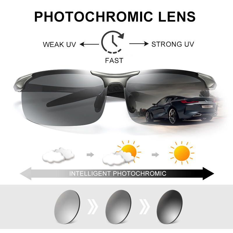 CLLOIO Aluminum Photochromic S - Sunglasses Aviator Polarized avaliação e preço