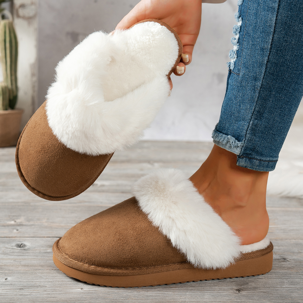 Women's Winter Solid-Color War - Espadrille Slip On avaliação e preço