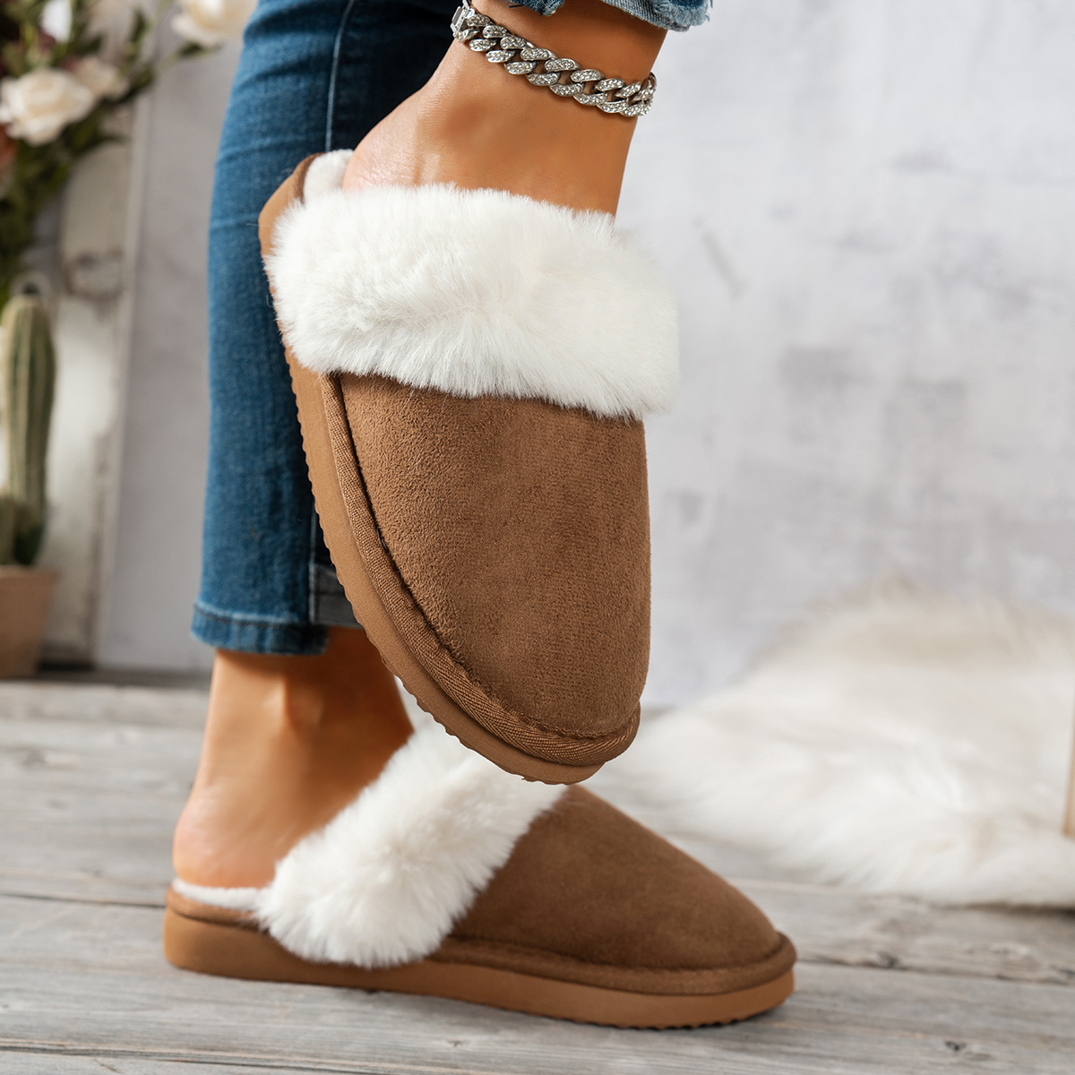 Women's Winter Solid-Color War - Espadrille Slip On avaliação e preço