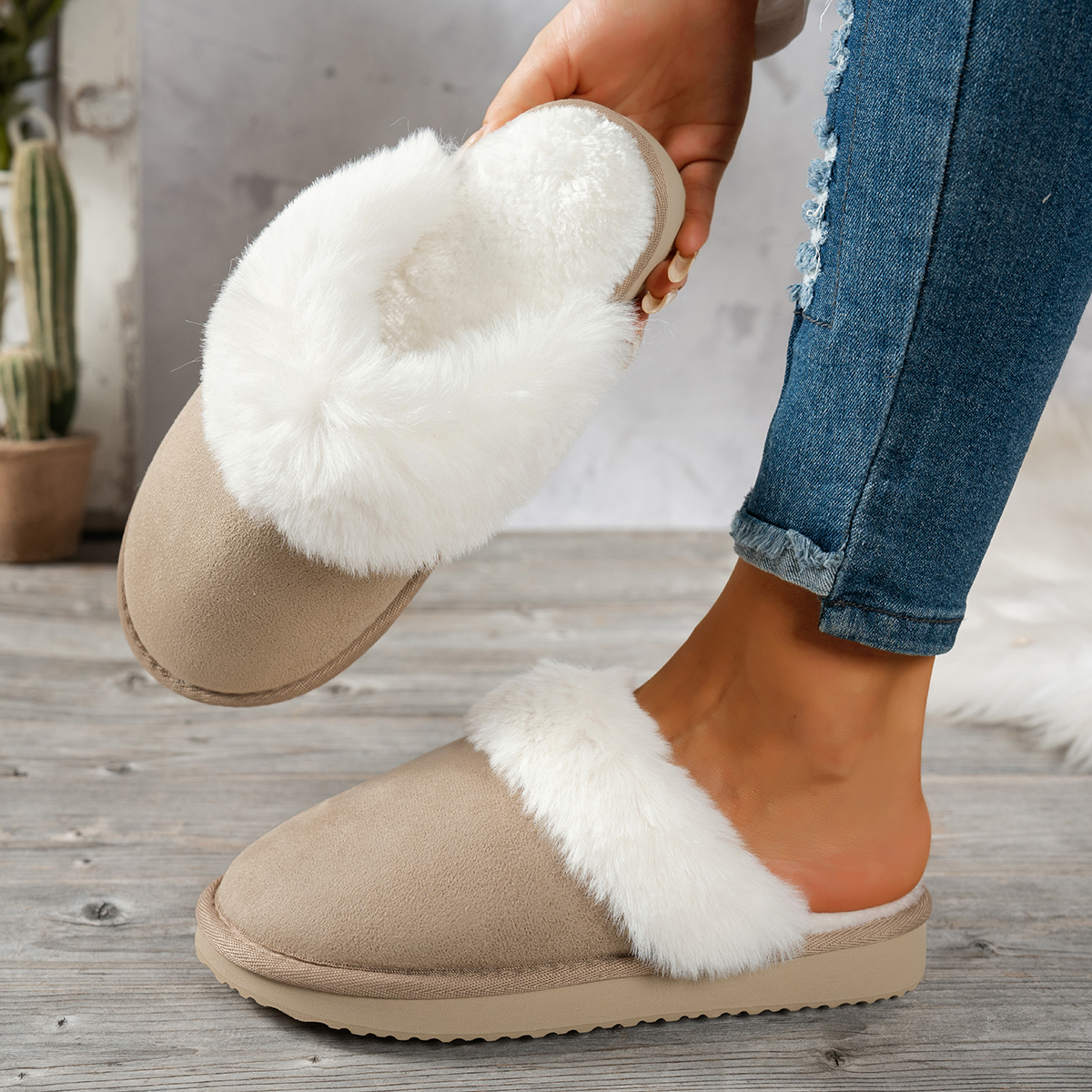 Women's Winter Solid-Color War - Espadrille Slip On avaliação e preço