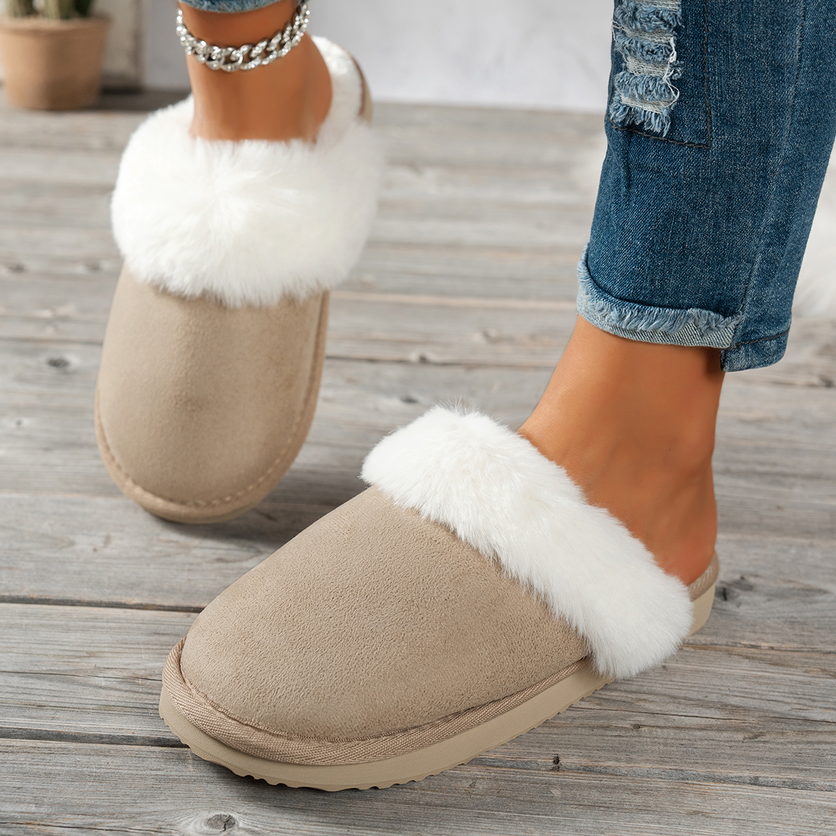 Women's Winter Solid-Color War - Espadrille Slip On avaliação e preço