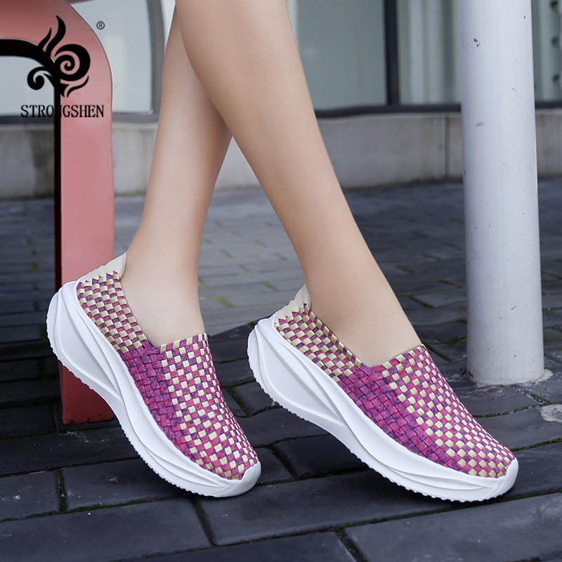 Women Woven Shoes Loafers Plat - Espadrille Slip On avaliação e preço